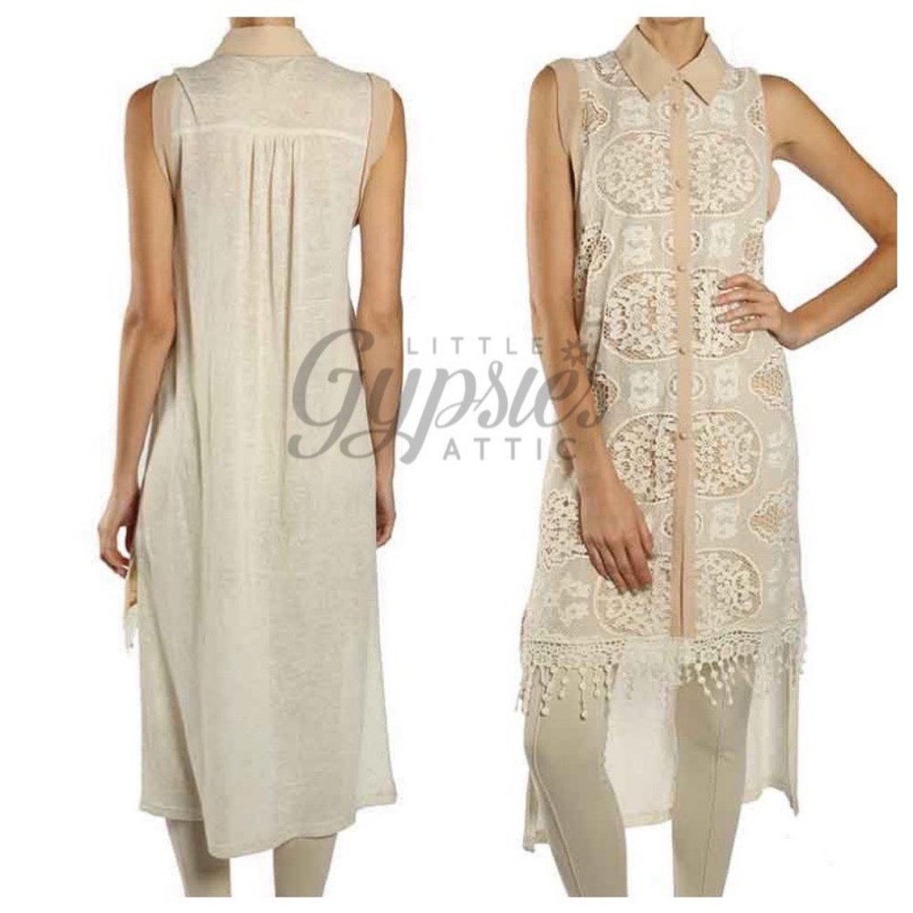 Ryu Long Lace Duster Tunic - Picture 4 of 13